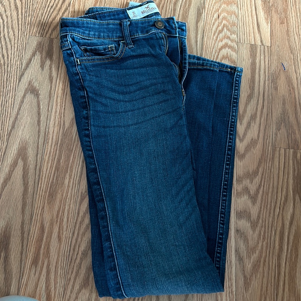 Hollister high rise super skinny dark wash jeans